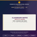 Mathematics - Sequence and Series - Lesson Notes (Download PDF)