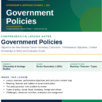 Citizenship and Heritage Studies - SS1 - Government Policies - Lesson Notes (Download for FREE)
